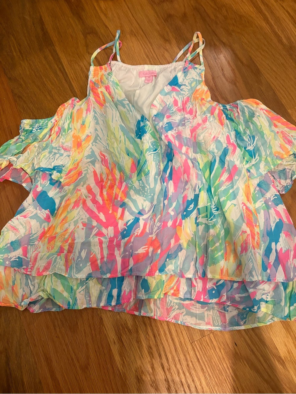 Lilly Pulitzer Multicolor Ruffle Cold-Shoulder Camisole